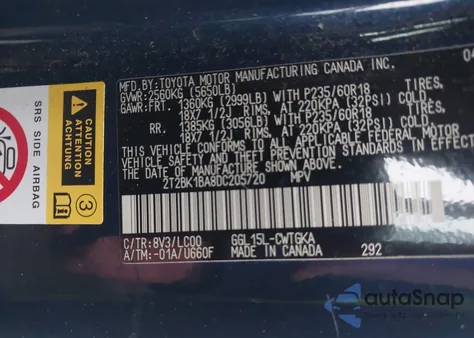 2013 Lexus Rx 350 из США, поврежденный, VIN 2T2BK1BA8DC205720